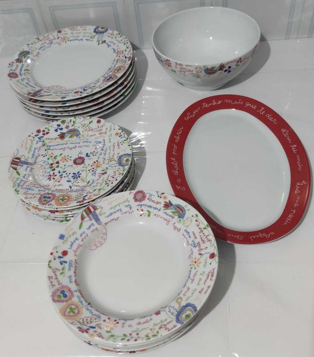 Serviço Mesa 6 Pessoas (lenço dos namorados)