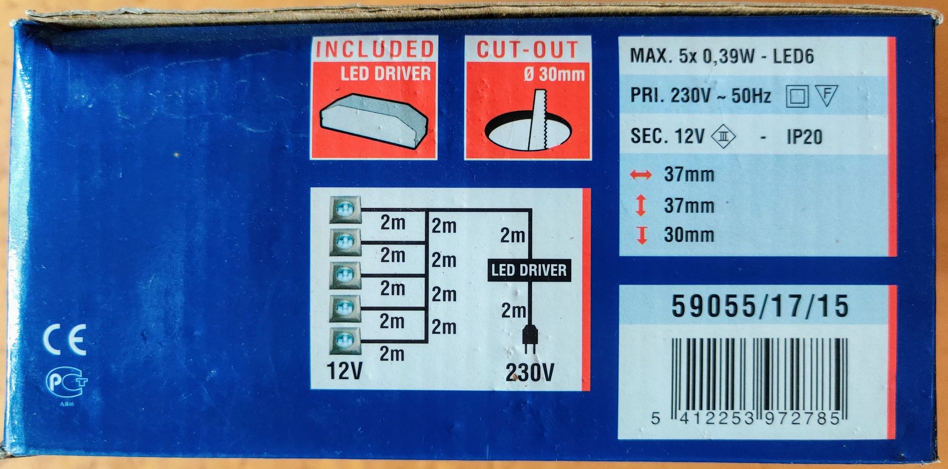 Oświetlenie 5 x LED, Philips Massive nowy.
5 lampe