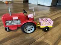 Barbie traktor z przyczepa