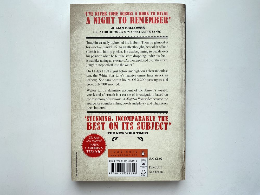 Книга «A Night to Remember» Walter Lord