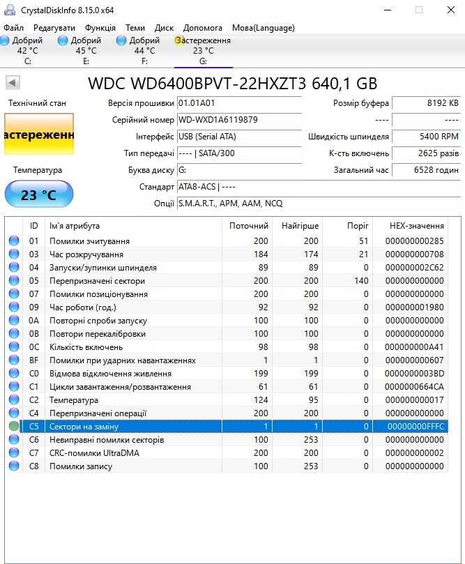 Жорсткий диск hdd 2.5 640Gb WD Scorpio Blue