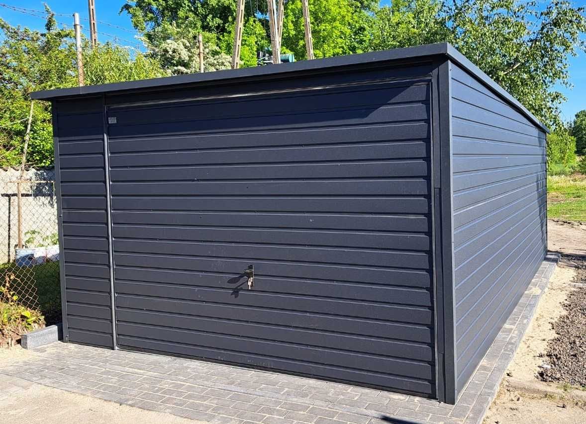 Garaż blaszany 3x6 Dach Jednospadowy, Garaż drewnopodobny, Producent