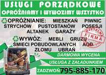 Wywóz gratów, opróżnienie pomieszczeń, utylizacja, wywóz.