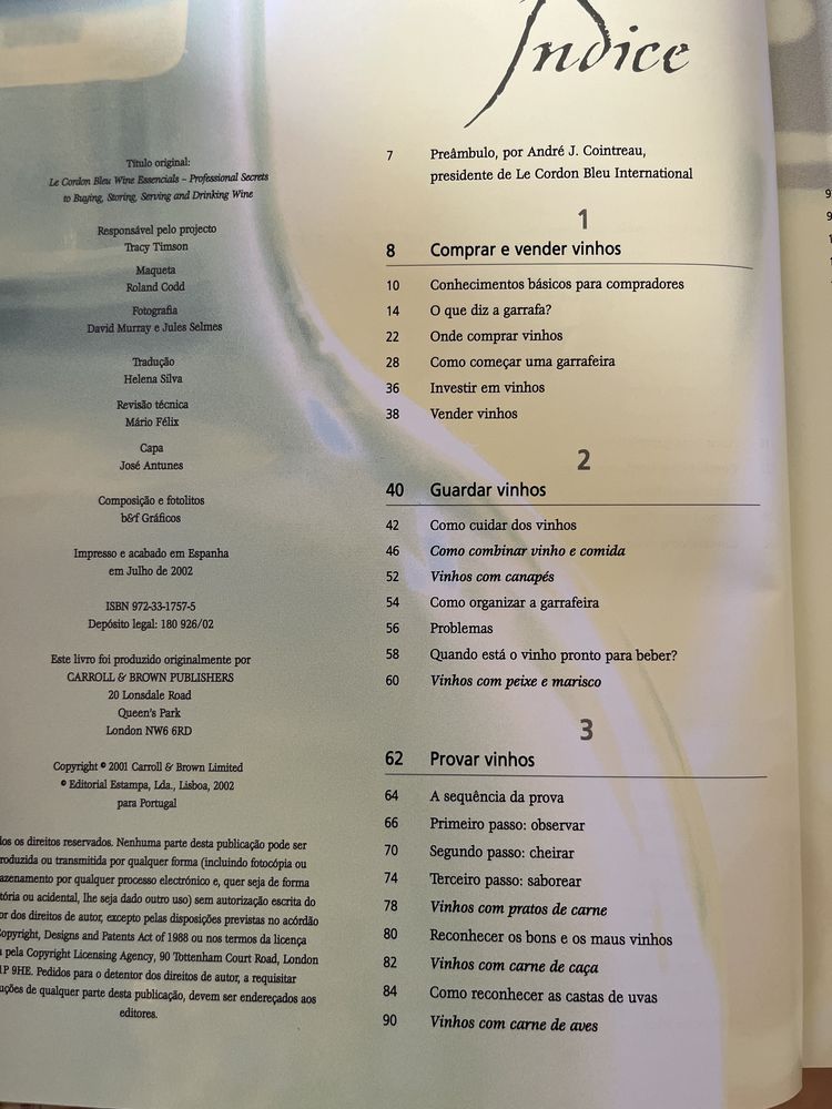 Manual de apreciador se vinhos - Le Cordon Bleu