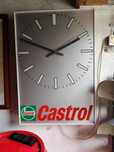 Zegar ścienny Castrol reklama vintage loft lata 70te
