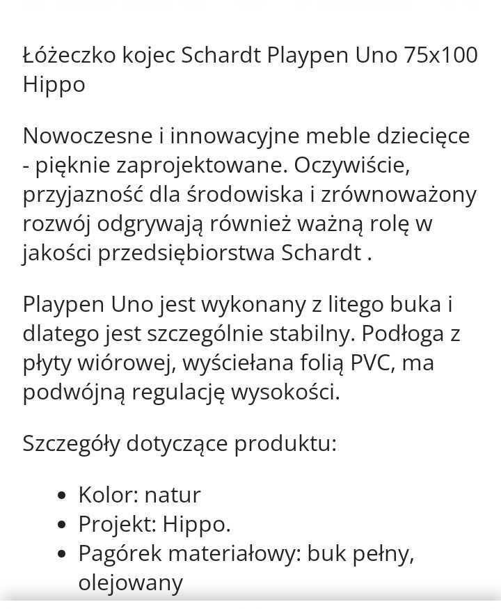 Kojec dla dziecka Schardt