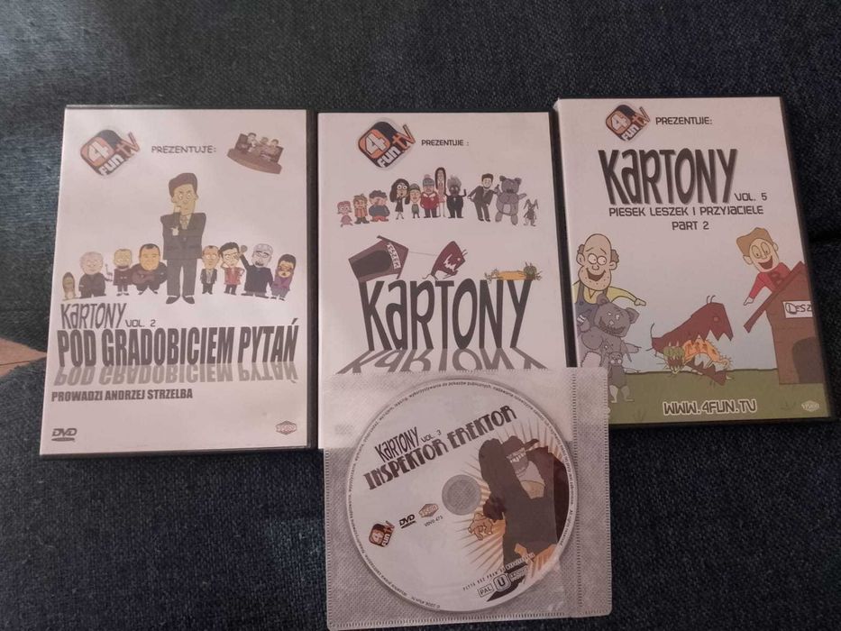 KARTONY 4FunTV zestaw unikatowy 4 DVD, Inspektor Erektor i inne