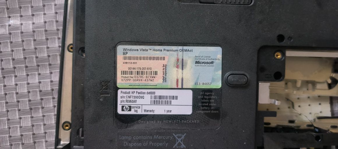 Оригінальний корпус HP Pavolion dv6000