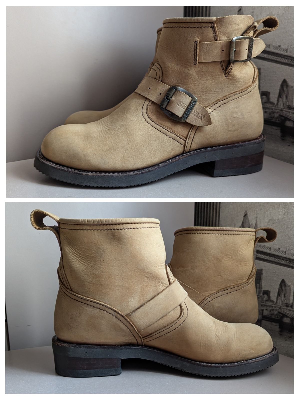 Черевики байкерські sendra 2976 carol (40) оригінал жіночі натур. шкір