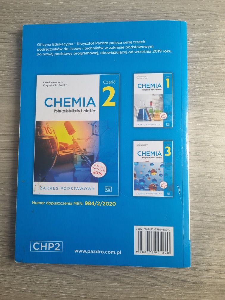 Chemia 2 zakres podstawowy podstawa programowa 2019
