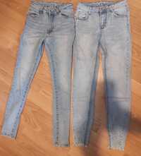 Zestaw spodnie  długie dziewczęce rurki jeans rozmiar 36