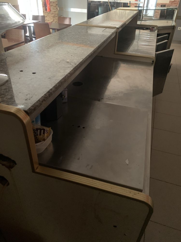Balcao completo com frio, Café/Bar 3 modulos 3,6 m