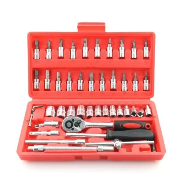 Набор инструментов 46 предметов трещетка головки