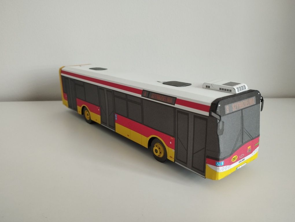 Model kartonowy  autobus duży miejski Mzk Bielsko Biała Solaris Urbino