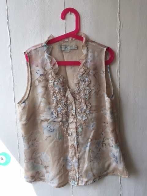 blusa e saia da marca italiana Blunauta em seda pura