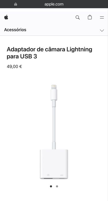 Apple Lightning camera Adaptador usb 3 NOVO