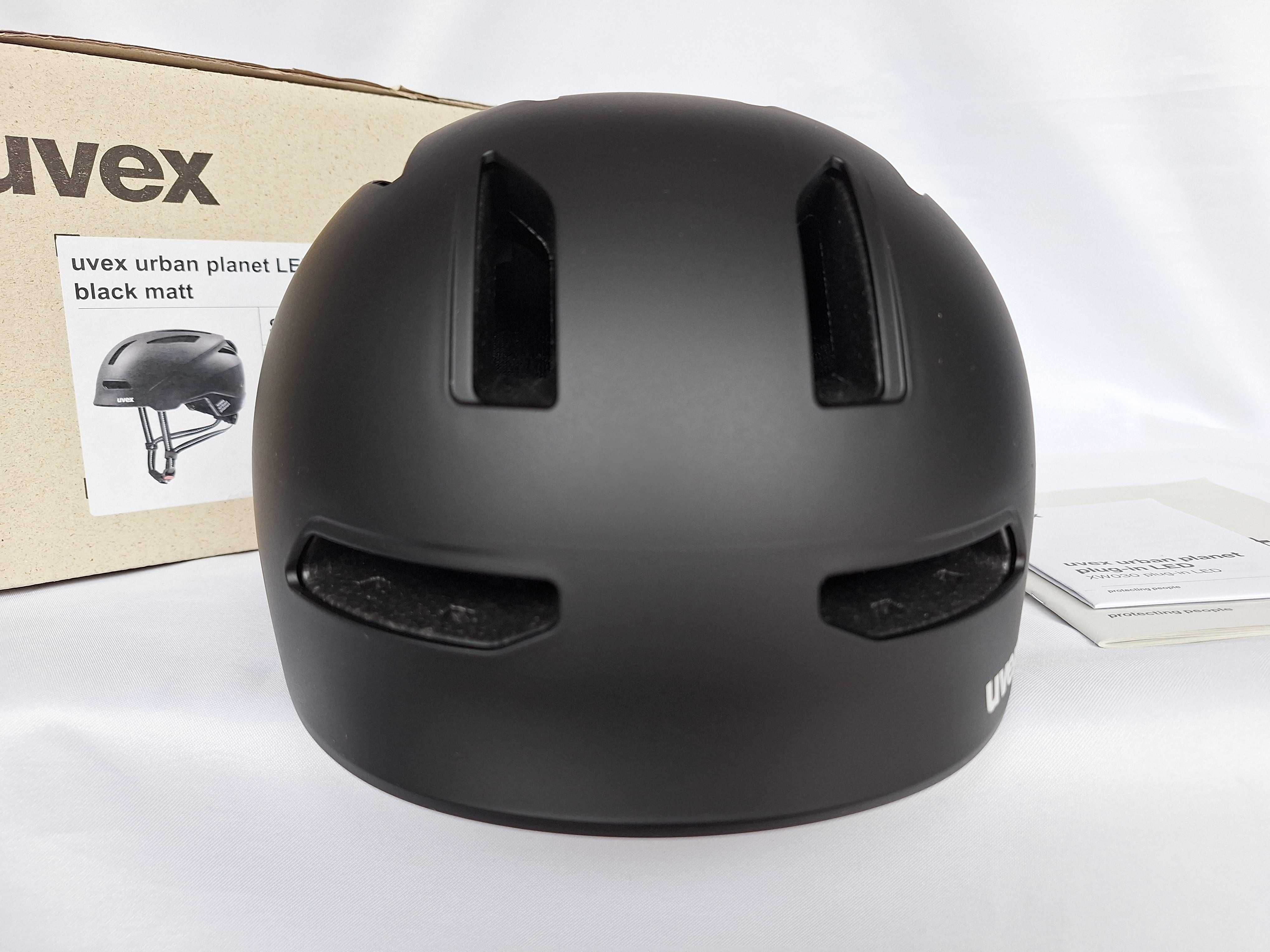 Kask rowerowy Uvex Urban Planet LED Black Matt L 58-61cm