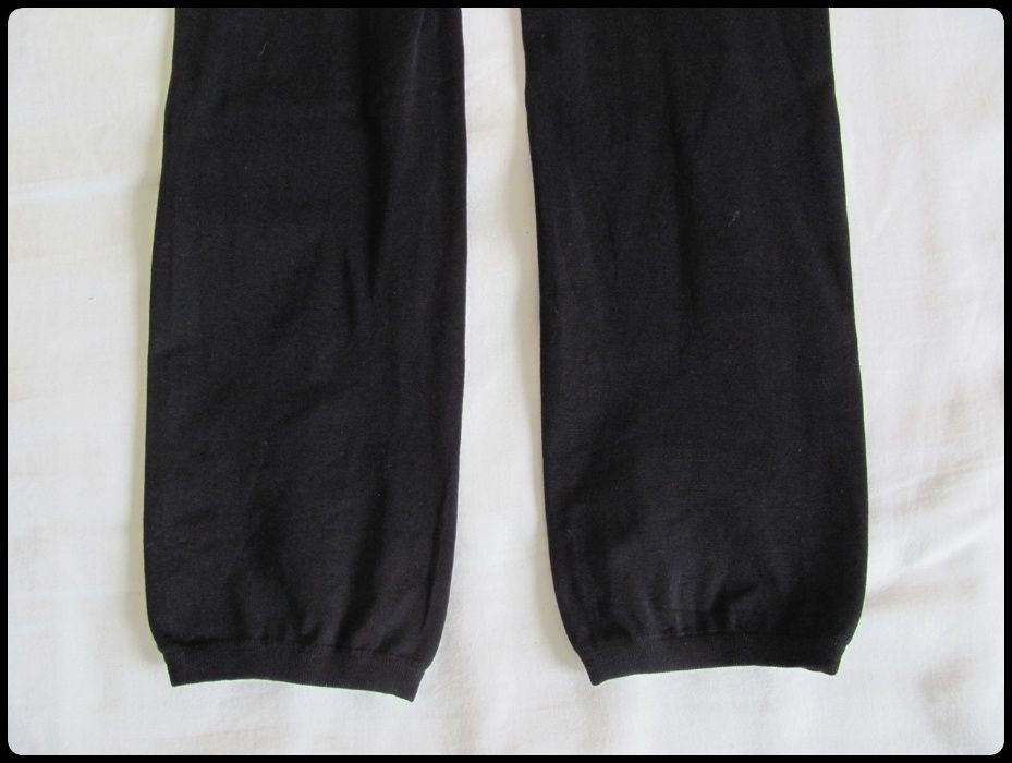 Czarne legginsy rajstopowe 3/4 rozmiar 34 XS