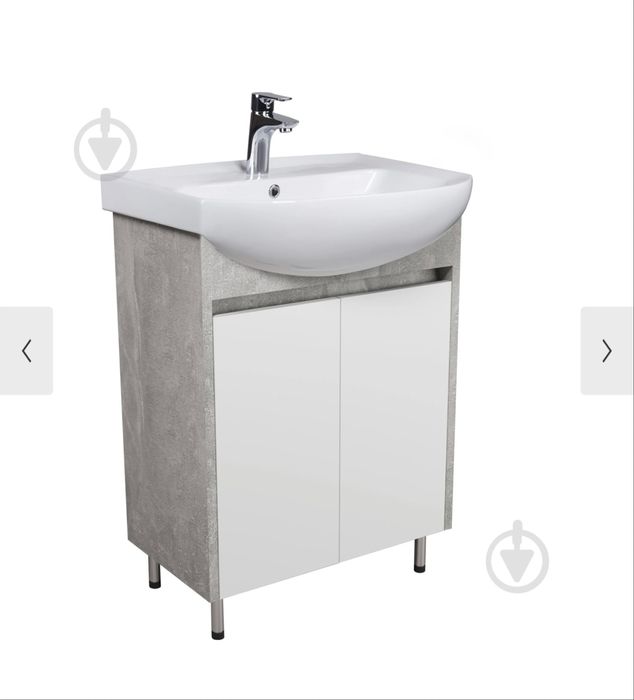 Тумба на ніжках з умивальником та змішувачем + сифон. Ідеальний стан.