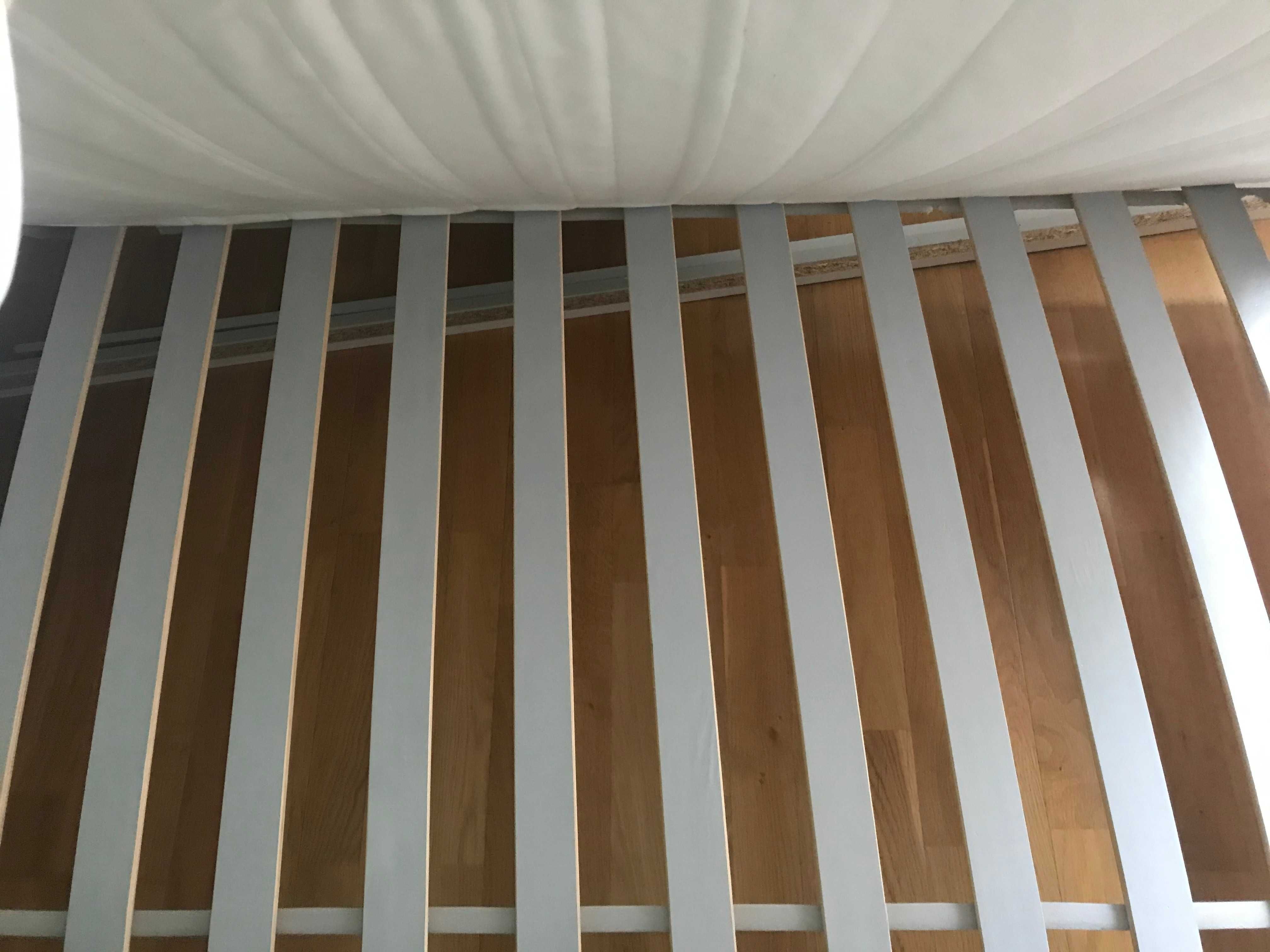 Ikea Minnen łóżko rosnące dla dzieci, czarne +materac+pościel, komplet