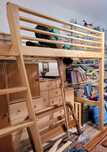 Łóżko antresola Fjelldal IKEA drewno brzozowe 90x200