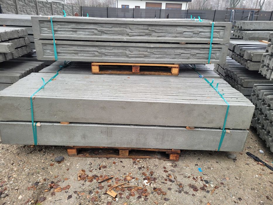 Podmurówka betonowa płyta ogrodzeniowa 25x250 30x250 Panel 3d łącznik