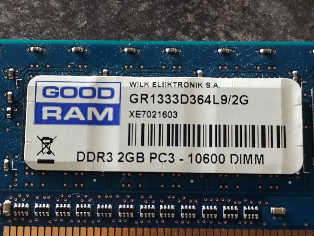 Оперативна пам'ять good ram ddr3 на 2gb. ОЗУ для ПК 2шт. 4Гб.