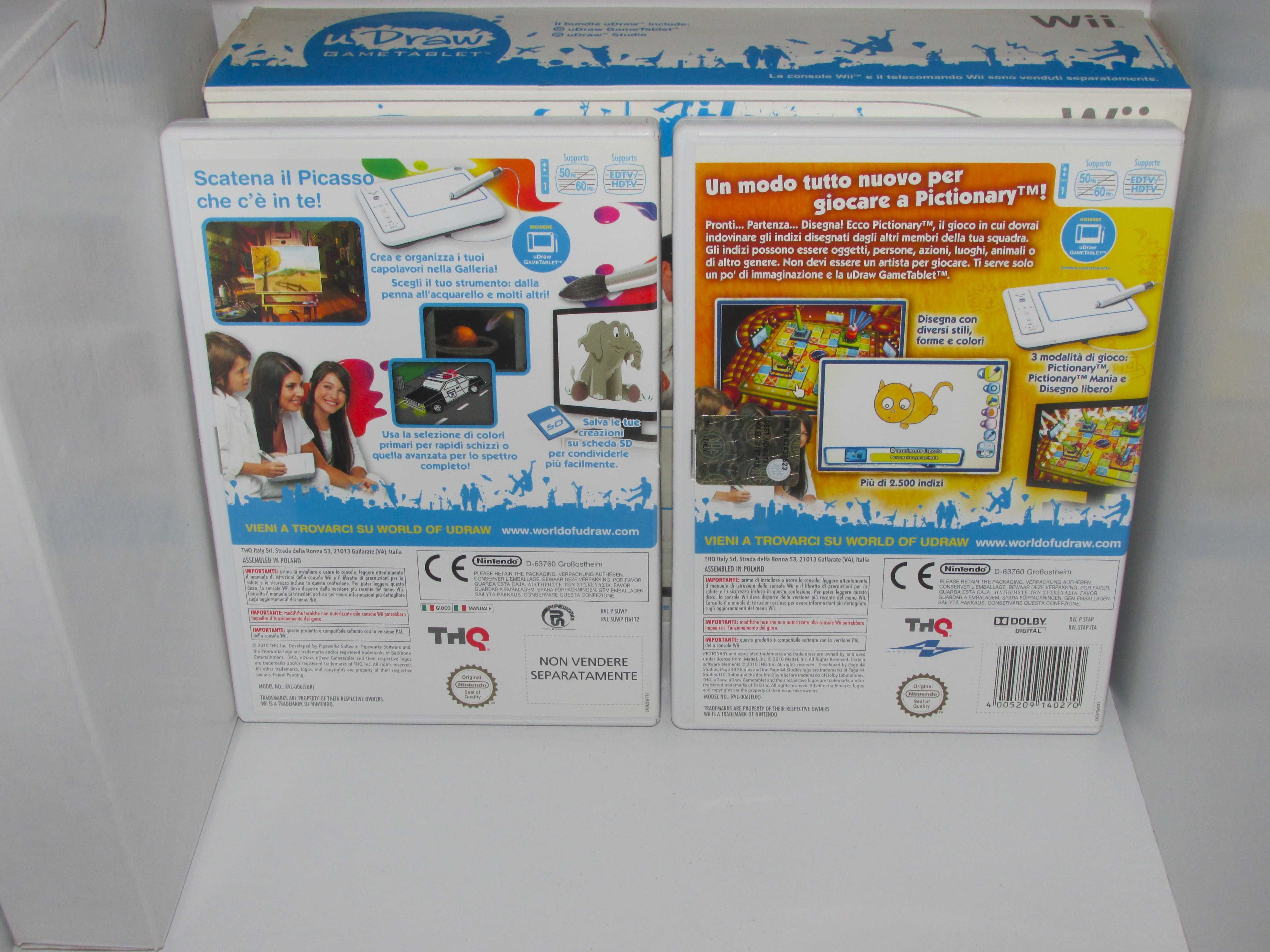 Wii UDraw Gametablet + UDraw Studio + Pictionary