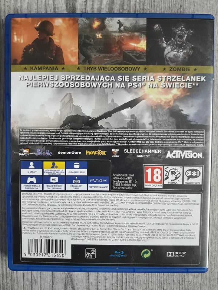 Gra Call of Duty WW2 Polska Wersja PS4/PS5 Playstation