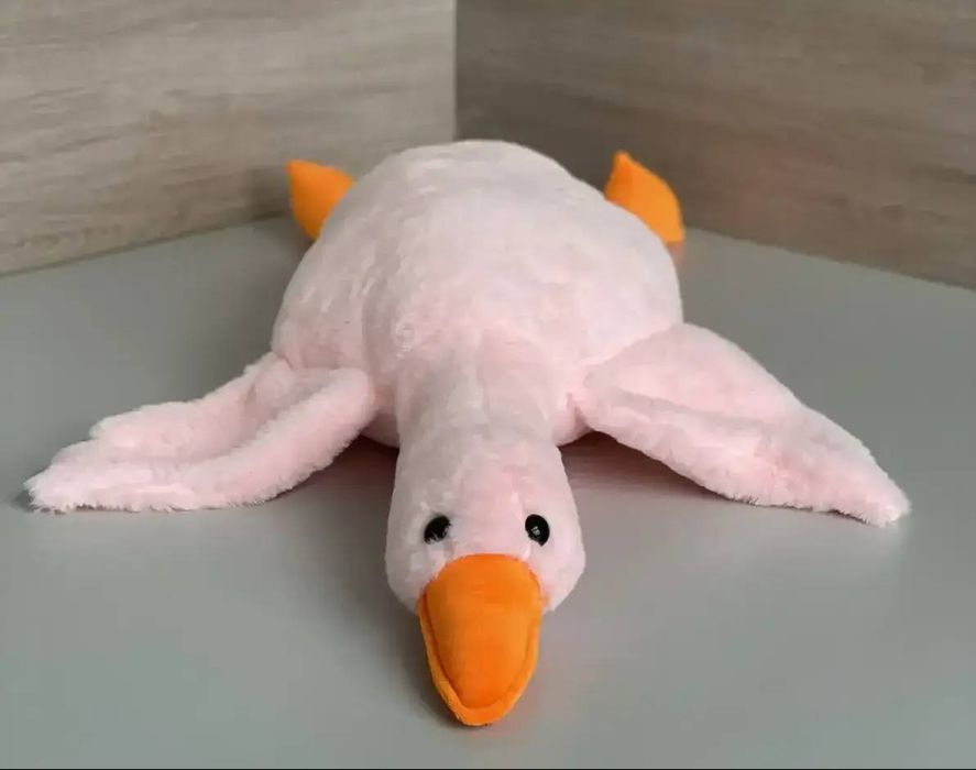 М'яка іграшка гусь обнімусь 90см, Іграшка 3в1, Іграшка-плед і подушка