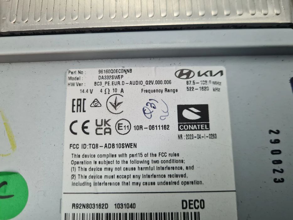 Rádio / auto-rádio HYUNDAI i20 (BC3, BI3)