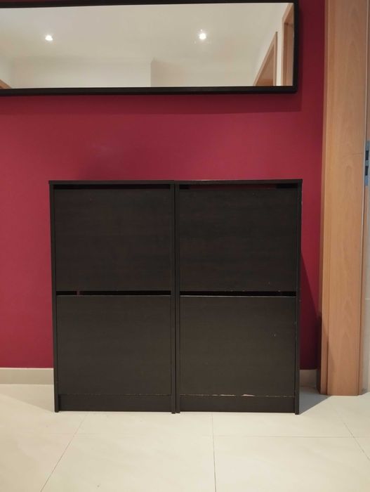 Sapateira "Bissa" Ikea (cor preto/castanho)