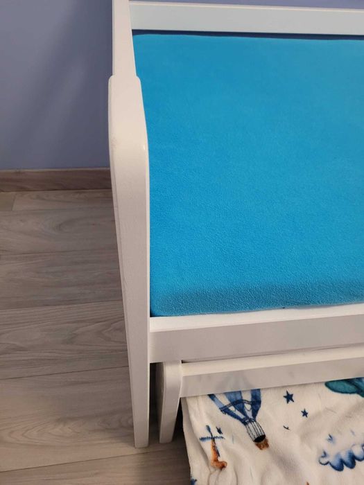 Łóżko drewniane, rozsuwane 2 osobowe z szufladami