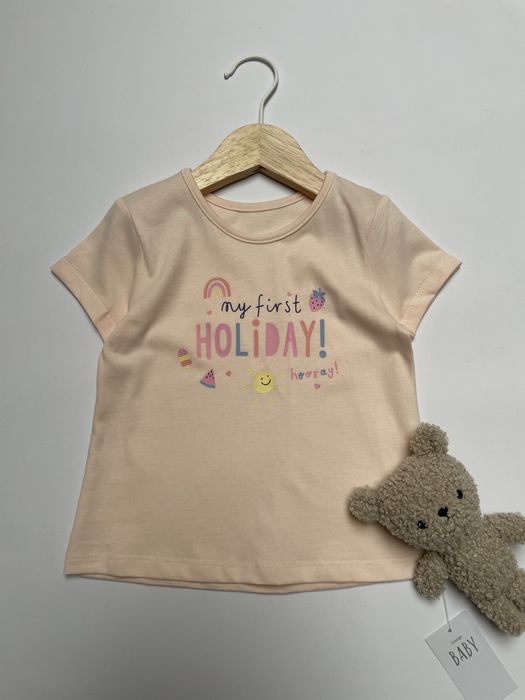 74 80 George tshirt My first holiday moje pierwsze wakacje koszulka