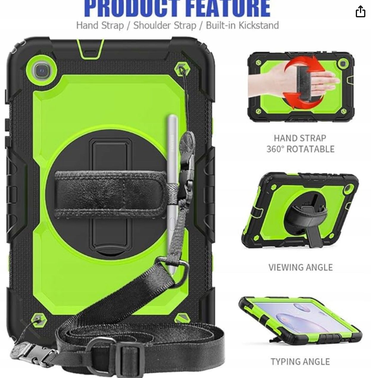 Etui Case Obudowa Do iPada Mini 4/5 Z Obrotowym Uchwytem Paskiem