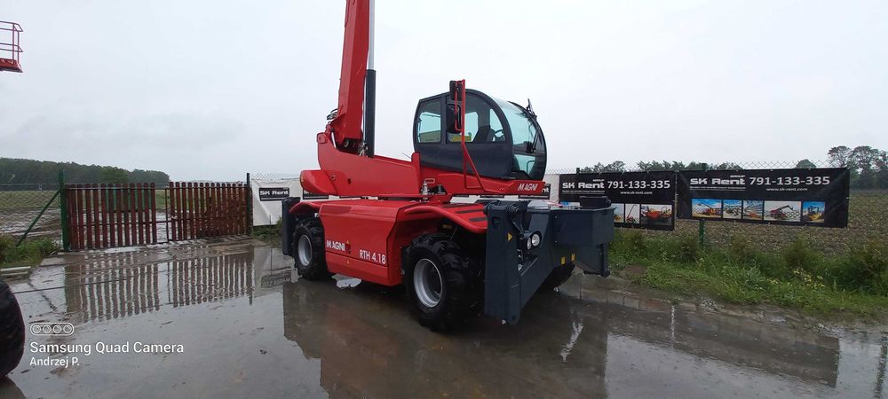 Ładowarka teleskopowo obrotowa 14-37 metrów 3-10T udźwigu z operatorem