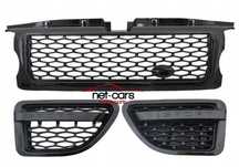Grill + wloty RANGE ROVER SPORT L320 -08 czarny połysk