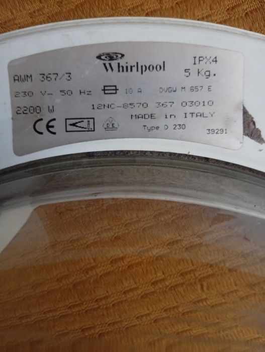 дверца люка для стиральной машинки Whirlpool