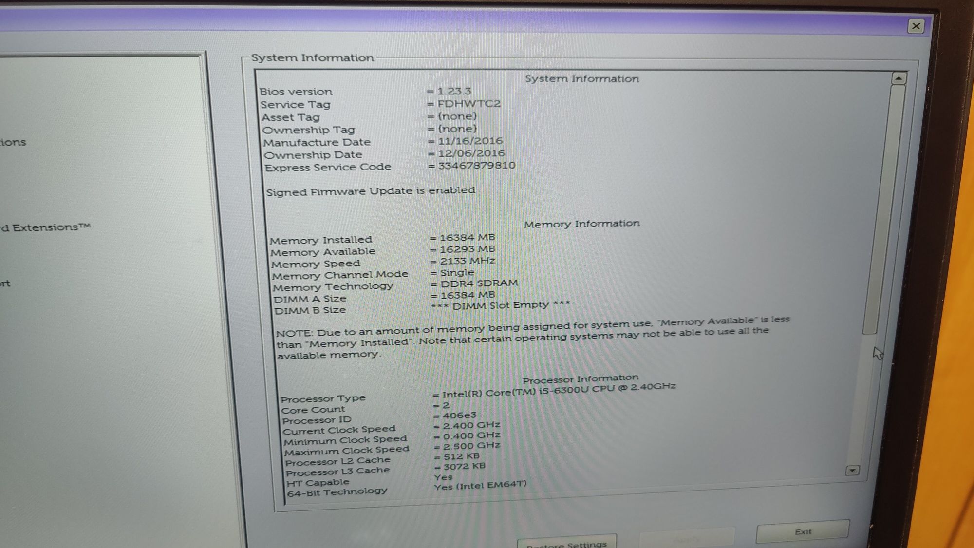 Laptop Dell latitude E5570