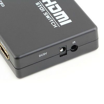 HDMI Hub Switch Splitter 5 portas comando USB