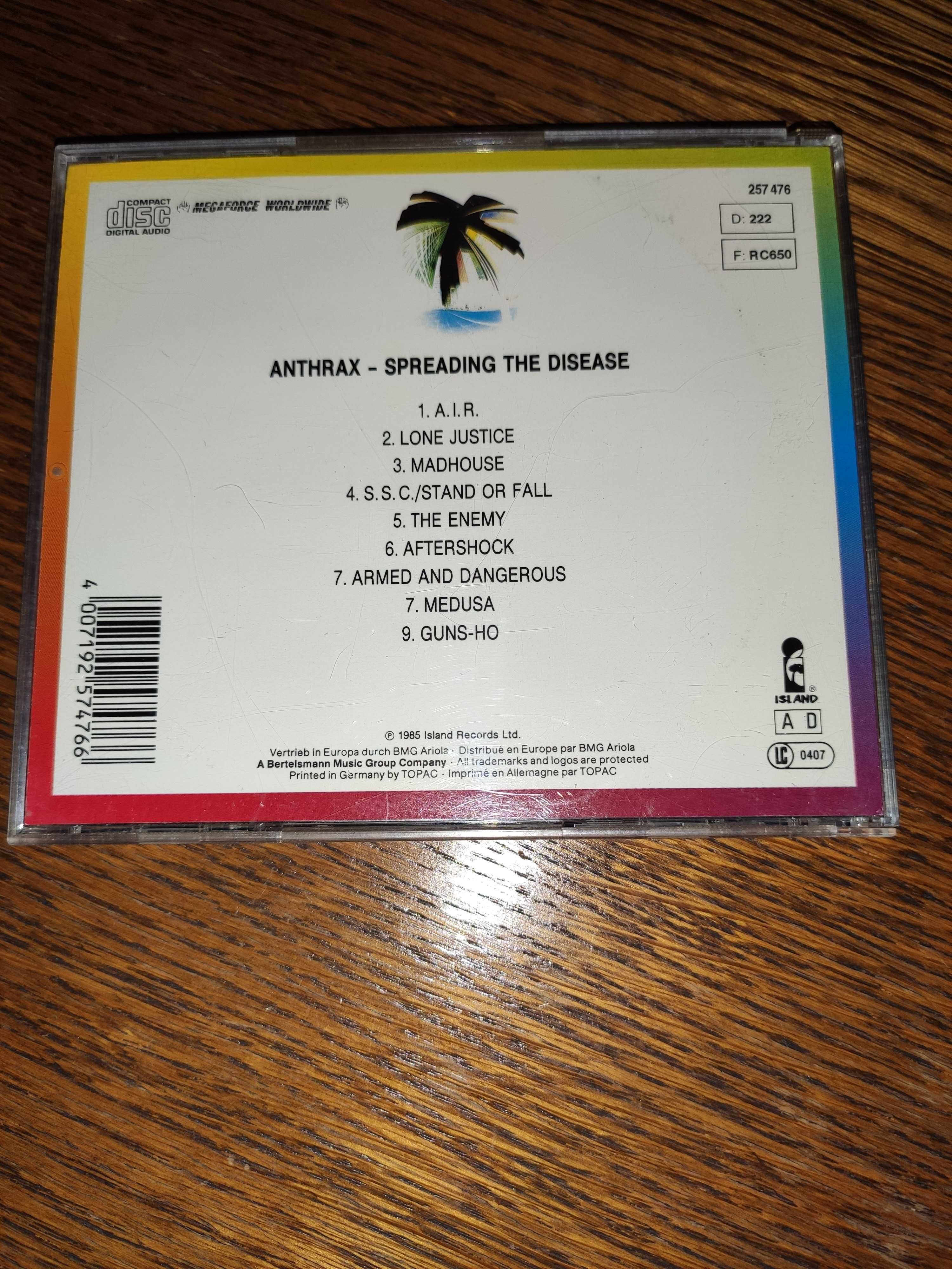 Anthrax - Spreading the disease, CD 1988, GER, bez IFPI
