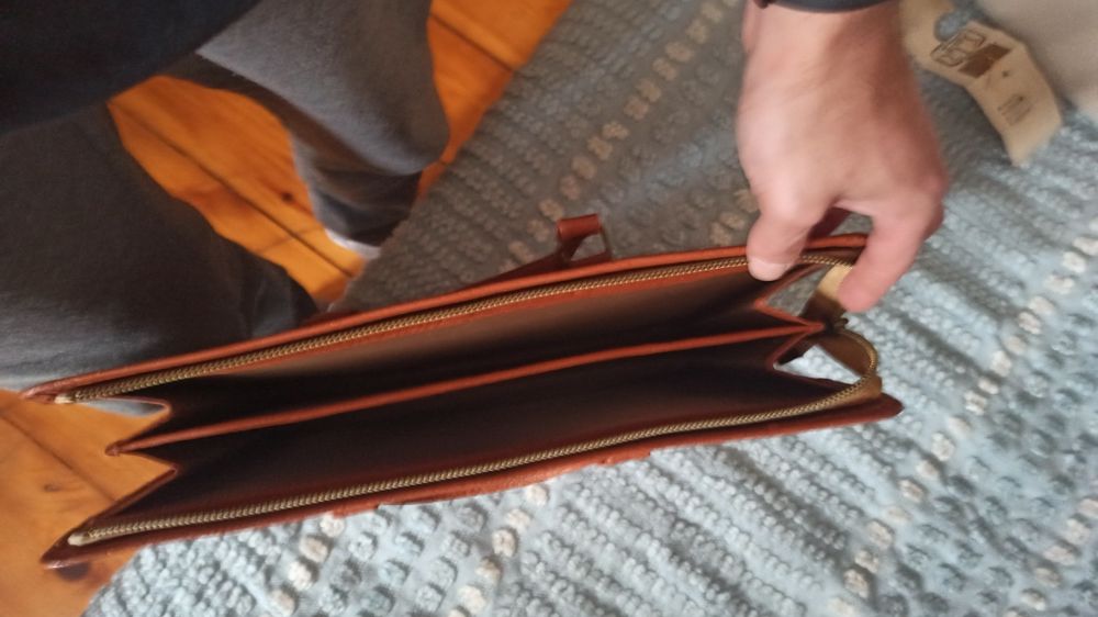 Stara aktówka skórzana ASKO-Szcxecin