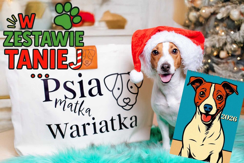 Zestaw 3* Torba Psia matka wariatka + kalendarz  PSIEBAMBETLE