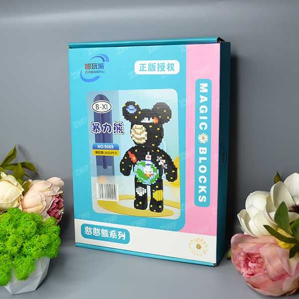 Конструктор 3д Magic Blocks "Bearbrick Космос" 41 см. Акція 1+1=3