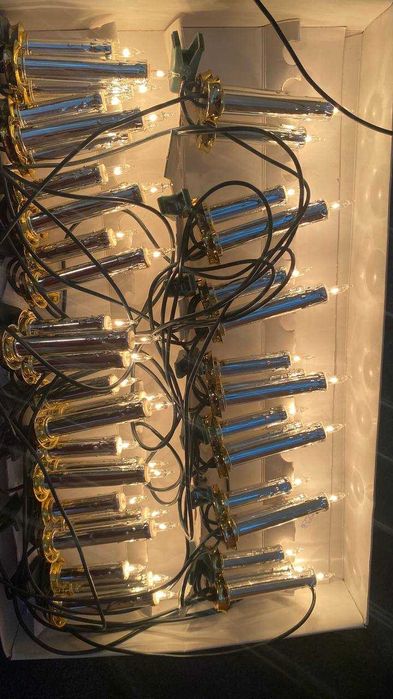 Гирлянда винтажная 3 свечи на одной прищепке