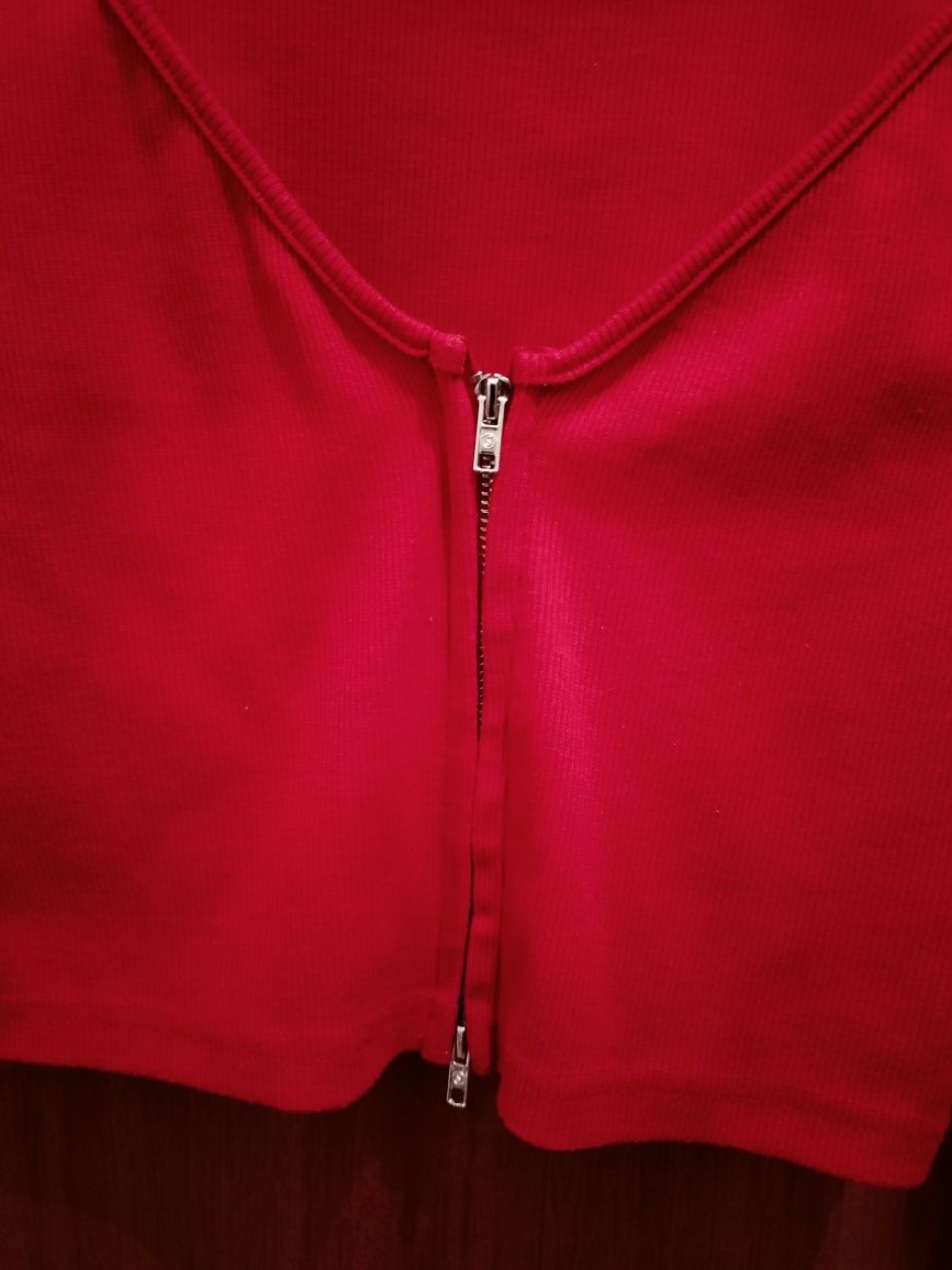 Top/Bolero com fecho, vermelho da Shein S/Novo (com portes)