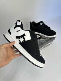 DC Shoes Court Graffik Black White кросіки чорно кеди 43 42 кеды білі