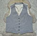 Kamizelka garniturowa XL Szara Jasna Burton Menswear London Nowa