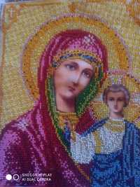 Ікона 19на28 Казанська Богородиця для здоров'я,вишита чеським бісером