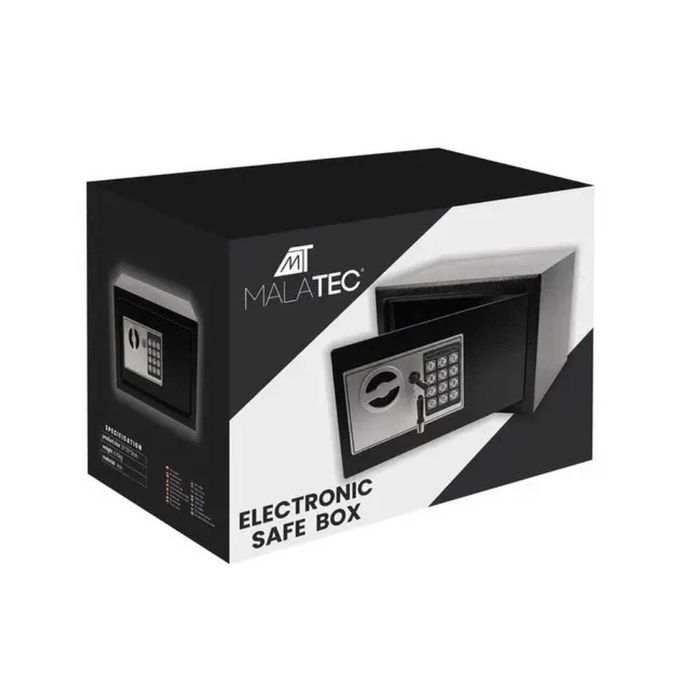 Надійний металевий сейф з електронним замком + ключі 31х20х20 см